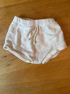 Little One Shop Kids Cream Drawstring Lounge Shorts 12-18M